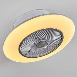 Ventilateur De Plafond Nagoya Led Blanc, 1 Lumiere, Telecommandes