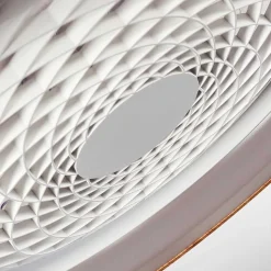 Ventilateur De Plafond Penon Led Blanc, 1 Lumiere, Telecommandes