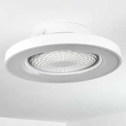 Ventilateur De Plafond Penon Led Blanc, 1 Lumiere, Telecommandes