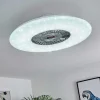 Ventilateur De Plafond Petrovac Led Chrome, Blanc, 1 Lumiere, Telecommandes