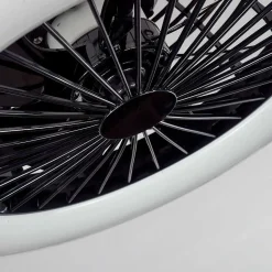 Ventilateur De Plafond Piraeus Led Noir, 1 Lumiere, Telecommandes