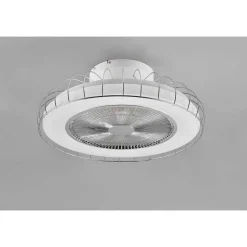 Ventilateur De Plafond Reality Sandfjord Led Chrome, 1 Lumiere, Telecommandes