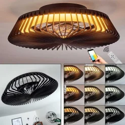 Ventilateur De Plafond Rivarotta Led Blanc, 1 Lumiere, Telecommandes