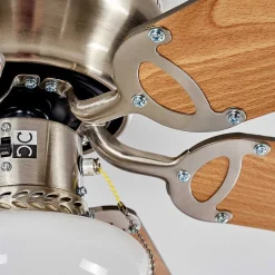 Ventilateur De Plafond Trillo Nickel Mat, 1 Lumiere