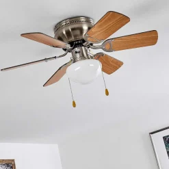 Ventilateur De Plafond Trillo Nickel Mat, 1 Lumiere