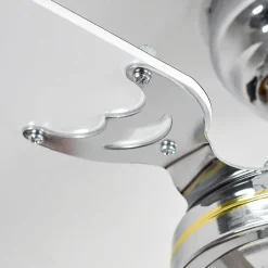 Ventilateur De Plafond Valletta Chrome, Noir, Blanc, 1 Lumiere