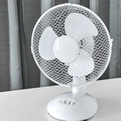 Ventilateur De Table Sopot Chrome, Blanc