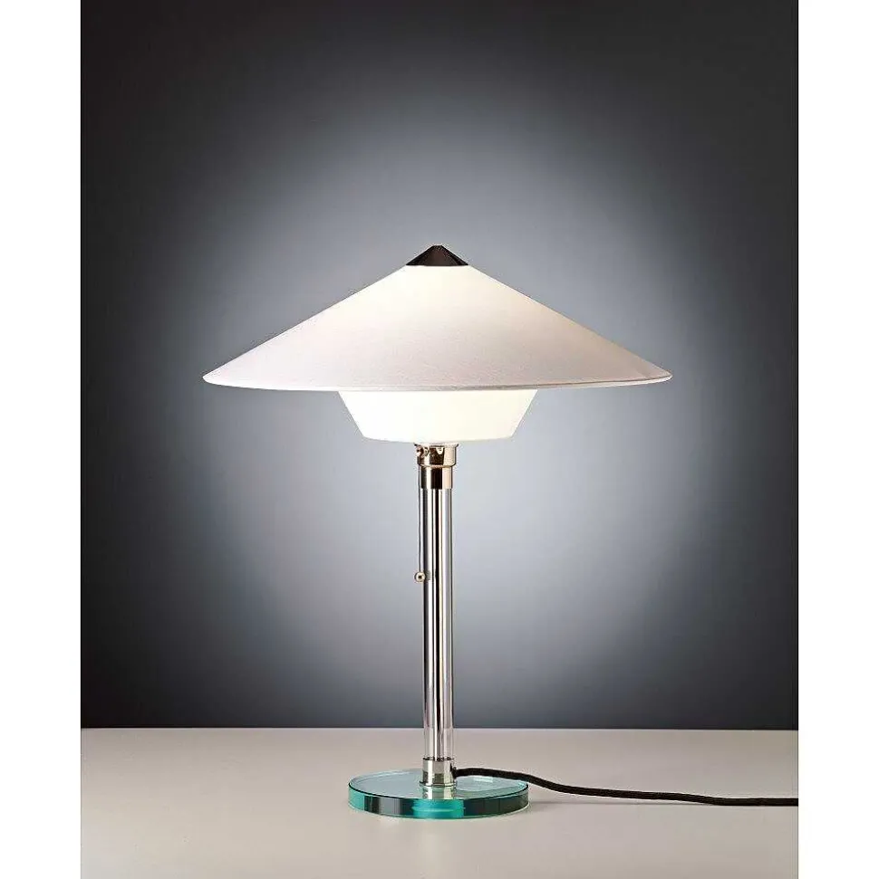 Wagenfeld 28 Tecnolumen Lampe A Poser Nickel Mat, Transparent, 1 Lumiere