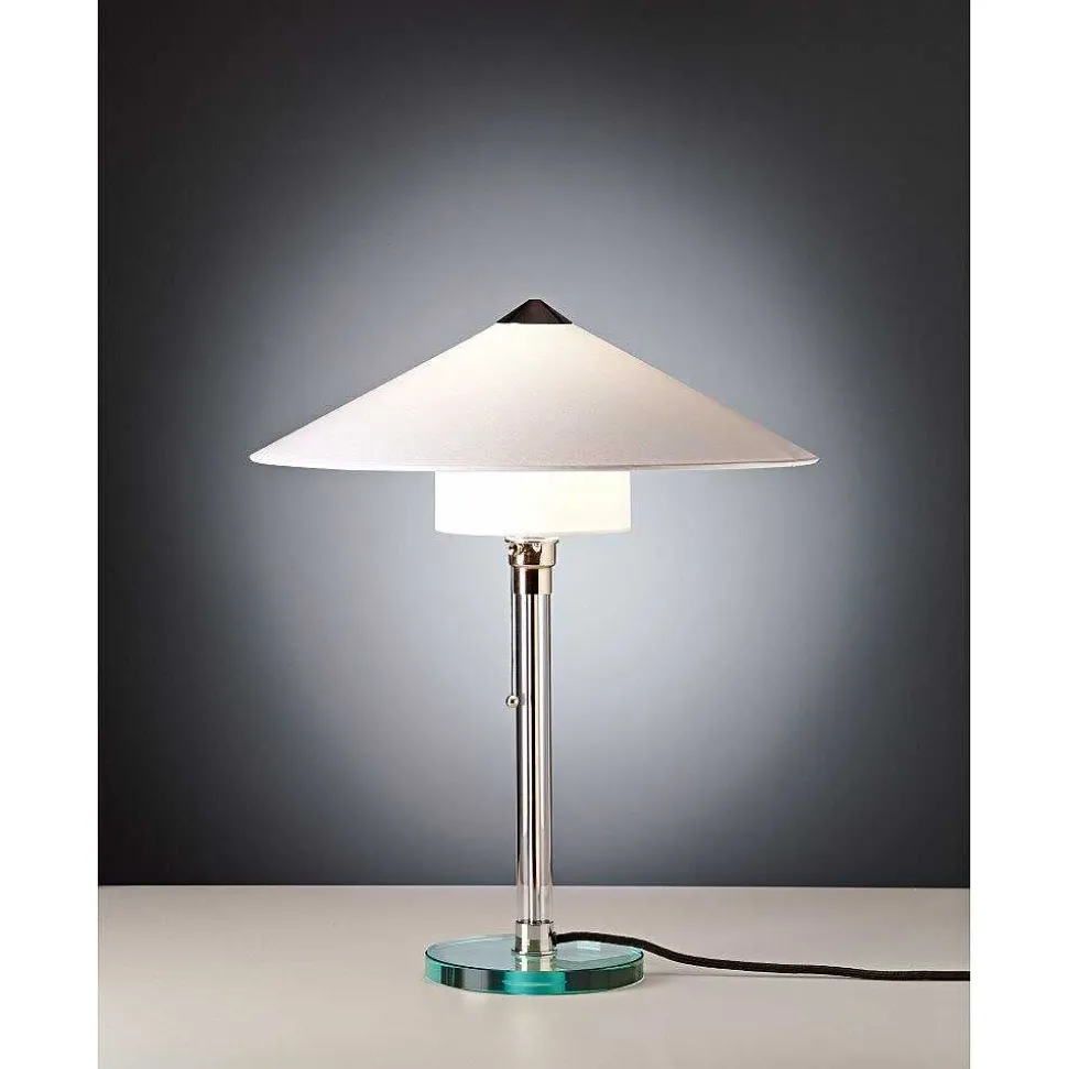 Wagenfeld 27 Tecnolumen Lampe A Poser Nickel Mat, Transparent, 1 Lumiere